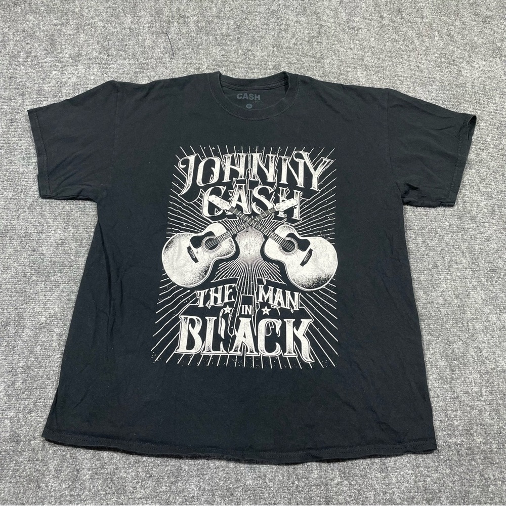 Johnny Cash Black Graphic T-Shirt